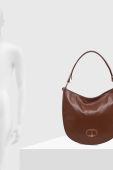 Шкіряна сумочка Twinset колір коричневий