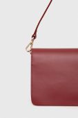 Шкіряна сумочка Twinset колір бордовий (3583210)
