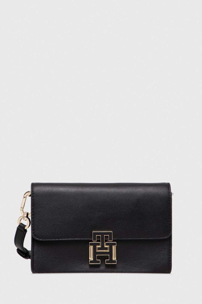Шкіряна сумочка Tommy Hilfiger колір чорний (3468052)