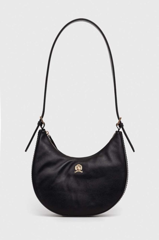 Шкіряна сумочка Tommy Hilfiger колір чорний (3468056)