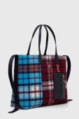 Сумочка з домішкою вовни Tommy Hilfiger колір синій Сумочка з домішкою вовни Tommy Hilfiger колір синій