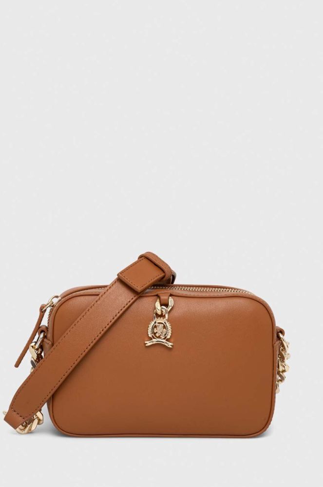 Шкіряна сумочка Tommy Hilfiger колір коричневий (3432611)
