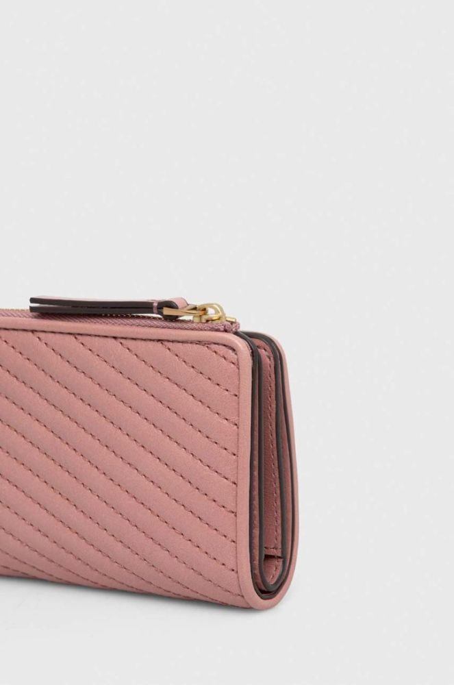 Шкіряний гаманець Tory Burch жіночий колір рожевий фото 2