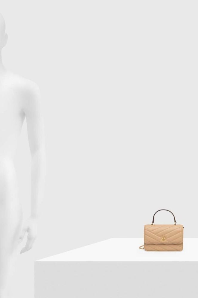 Шкіряна сумочка Tory Burch колір коричневий (3524675) фото 6