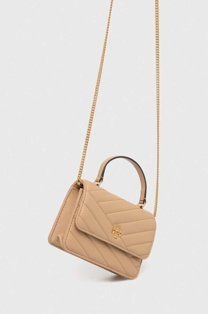 Шкіряна сумочка Tory Burch колір коричневий (3524675) фото 2