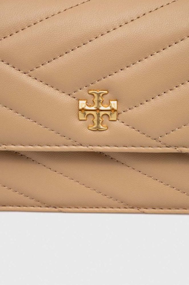 Шкіряна сумочка Tory Burch колір коричневий (3524675) фото 4