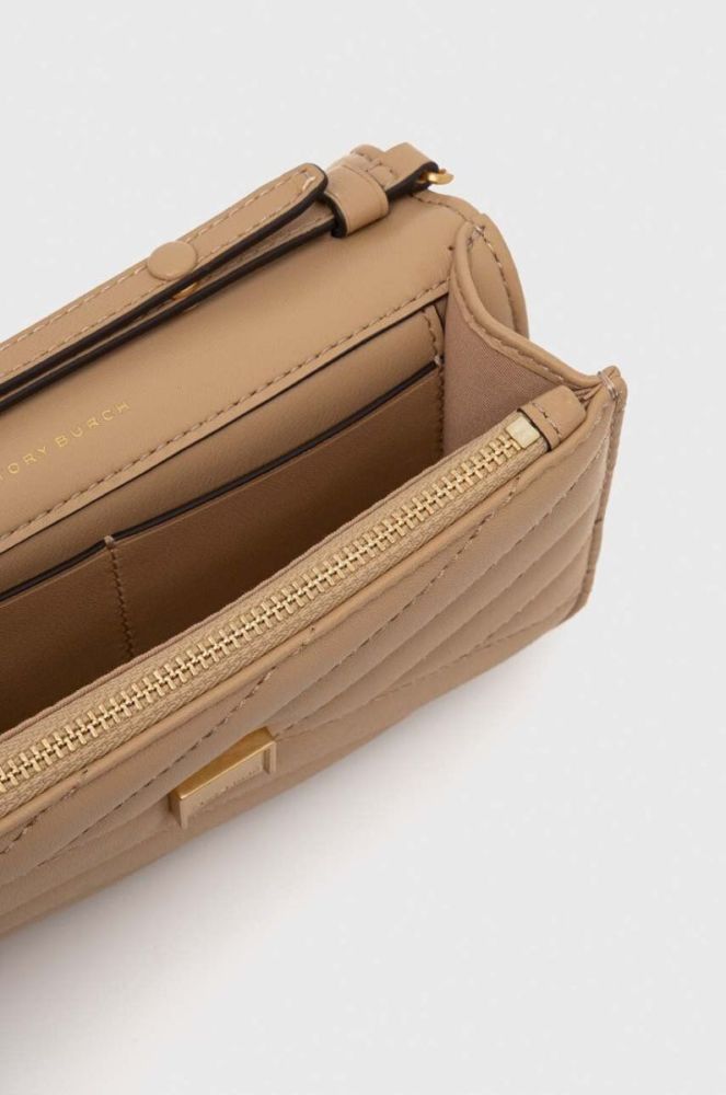 Шкіряна сумочка Tory Burch колір коричневий (3524675) фото 5