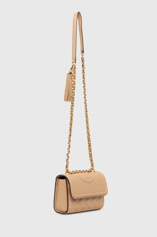 Шкіряна сумочка Tory Burch колір бежевий (3447662) фото 2