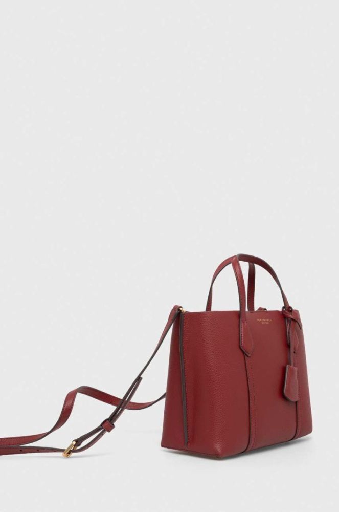 Шкіряна сумочка Tory Burch колір бордовий (3542732) фото 2