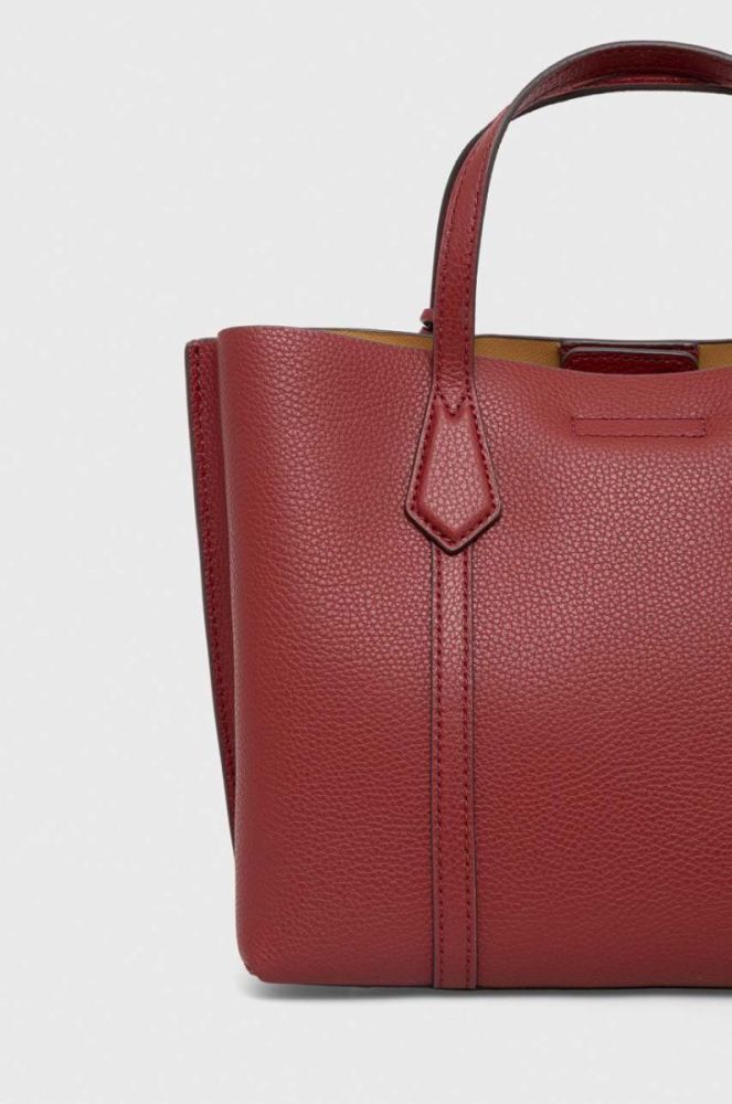 Шкіряна сумочка Tory Burch колір бордовий (3542732) фото 3