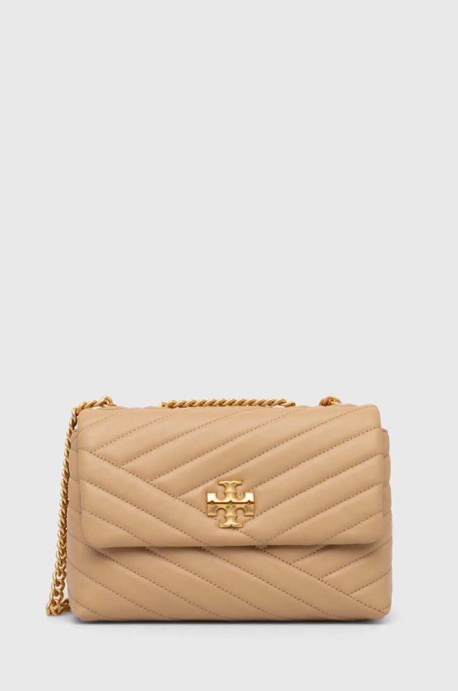 Шкіряна сумочка Tory Burch колір бежевий (3447663)