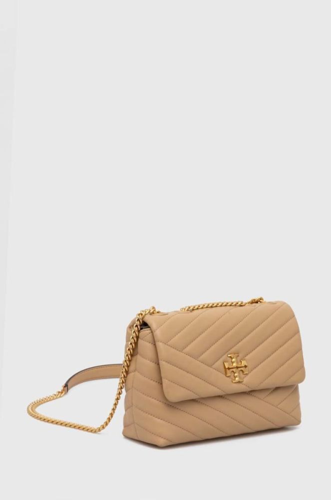 Шкіряна сумочка Tory Burch колір бежевий (3447663) фото 2