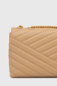 Шкіряна сумочка Tory Burch колір бежевий (3447663)