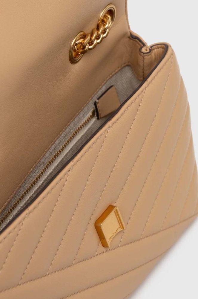 Шкіряна сумочка Tory Burch колір бежевий (3447663) фото 5