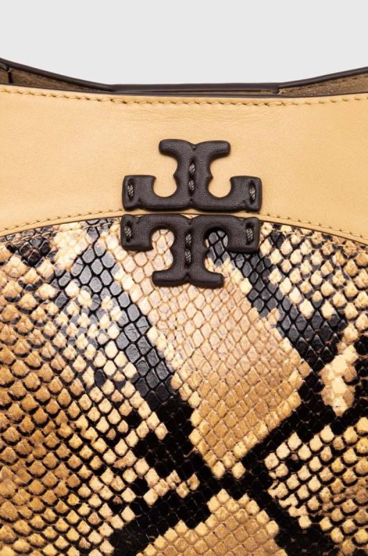 Шкіряна сумочка Tory Burch колір бежевий (3447665) фото 2