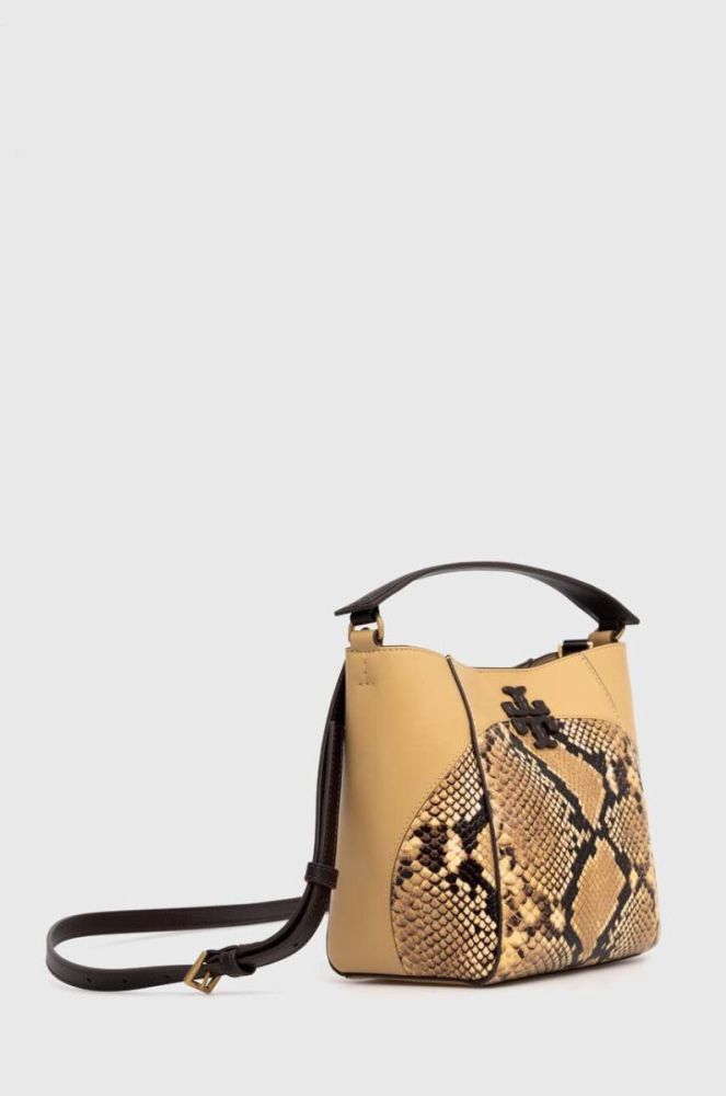 Шкіряна сумочка Tory Burch колір бежевий (3447665) фото 3