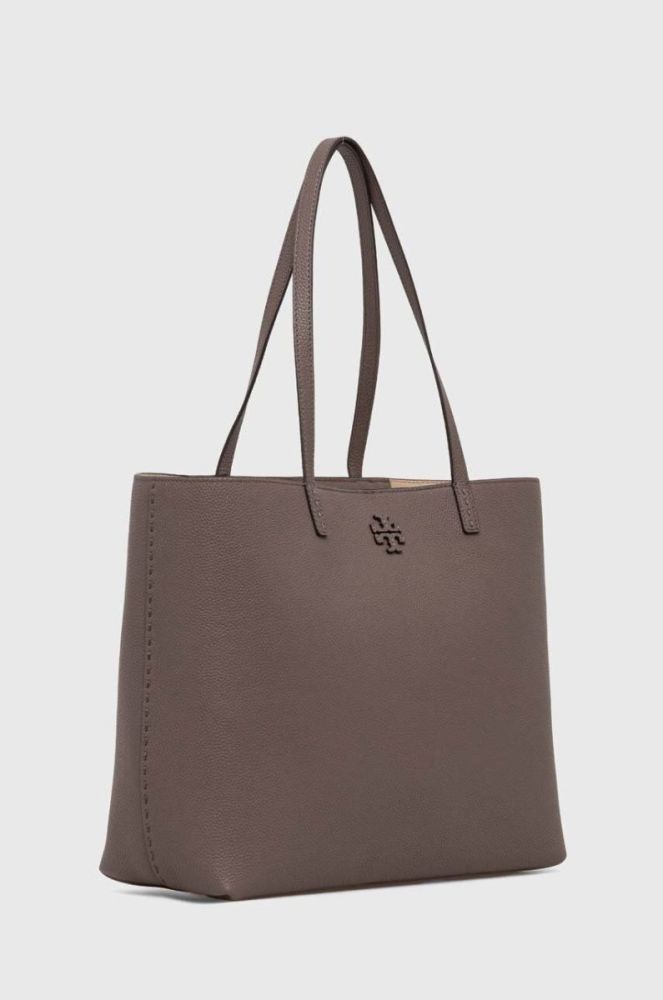 Шкіряна сумочка Tory Burch колір сірий (3548095) фото 2