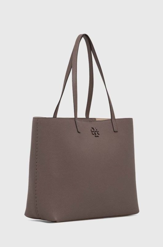 Шкіряна сумочка Tory Burch колір сірий (3548095) фото 2