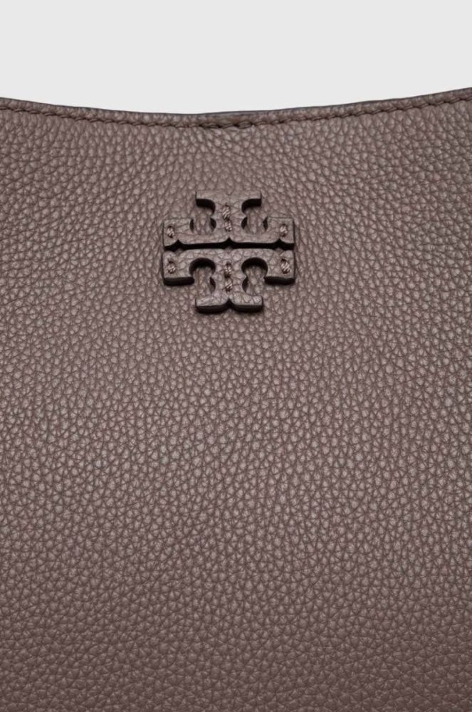 Шкіряна сумочка Tory Burch колір сірий (3548095) фото 4