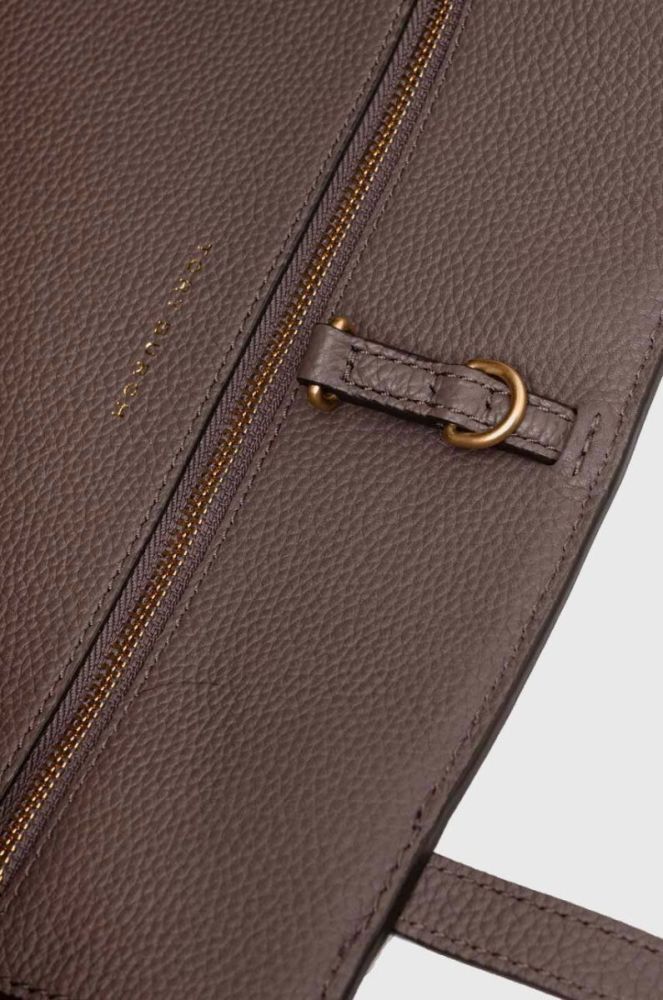 Шкіряна сумочка Tory Burch колір сірий (3548095) фото 5