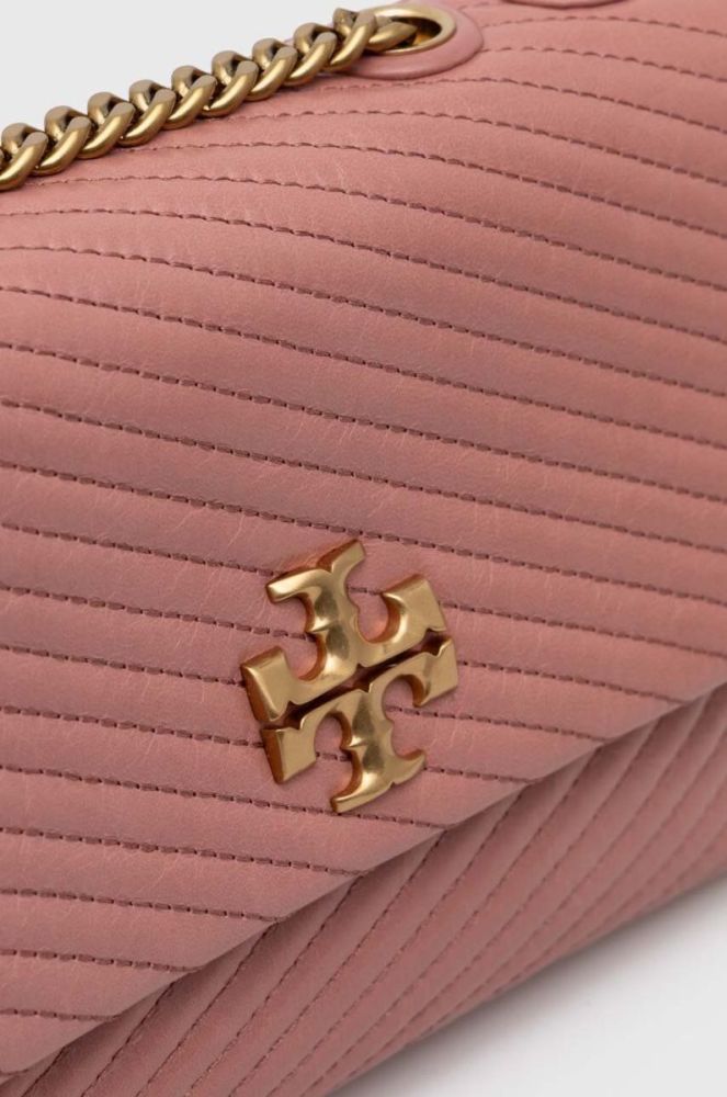 Шкіряна сумочка Tory Burch колір рожевий фото 3
