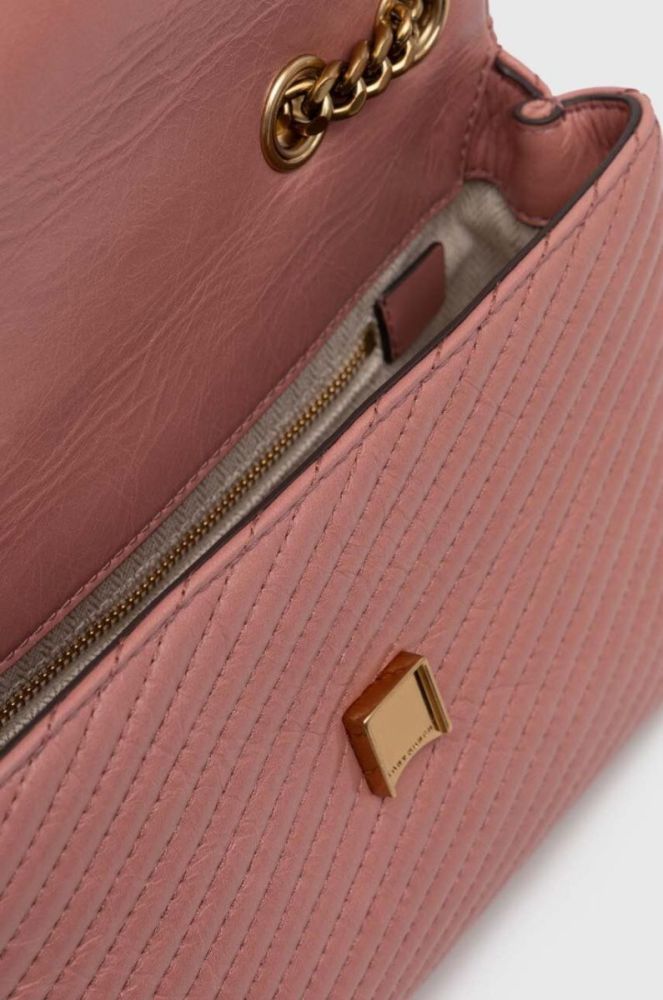 Шкіряна сумочка Tory Burch колір рожевий фото 4
