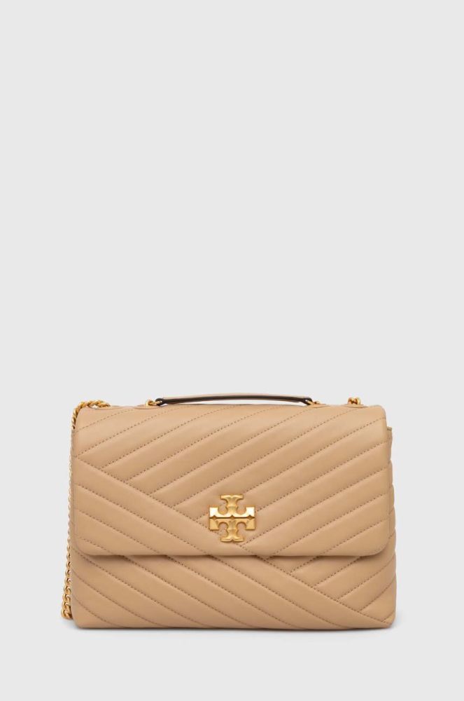 Шкіряна сумочка Tory Burch колір бежевий (3447668)