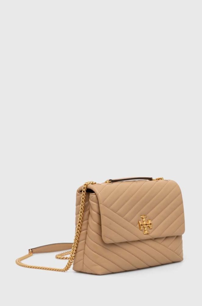 Шкіряна сумочка Tory Burch колір бежевий (3447668) фото 2