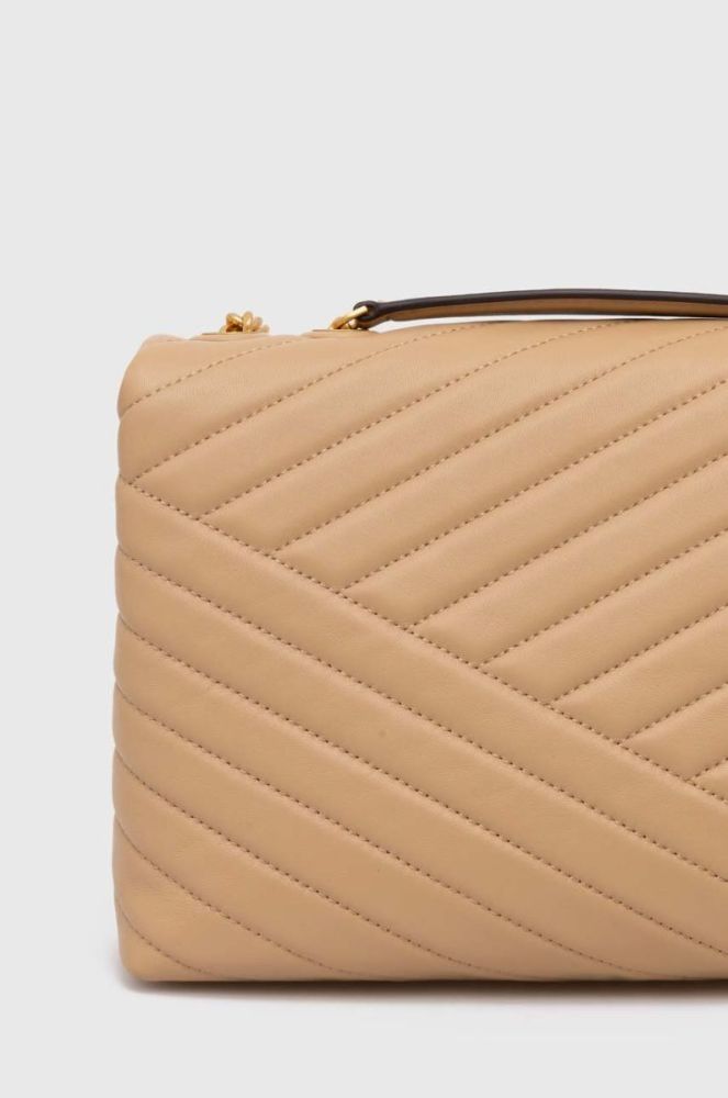 Шкіряна сумочка Tory Burch колір бежевий (3447668) фото 3
