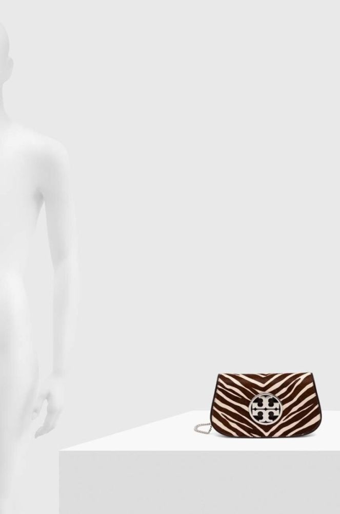 Шкіряна сумочка Tory Burch колір коричневий (3529633) фото 6