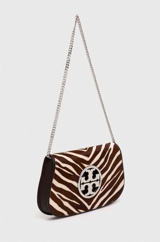 Шкіряна сумочка Tory Burch колір коричневий (3529633) фото 2