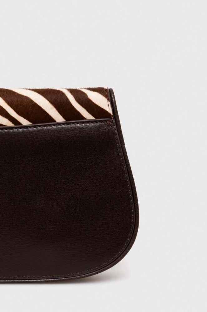 Шкіряна сумочка Tory Burch колір коричневий (3529633) фото 4