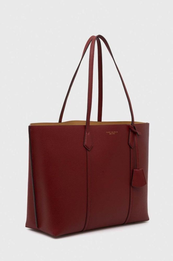 Шкіряна сумочка Tory Burch колір бордовий (3542734) фото 2