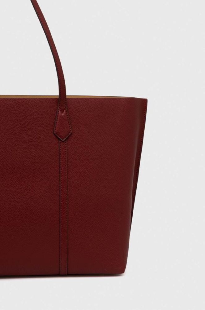 Шкіряна сумочка Tory Burch колір бордовий (3542734) фото 4
