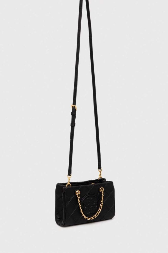 Двостороння шкіряна сумочка Tory Burch колір чорний фото 2