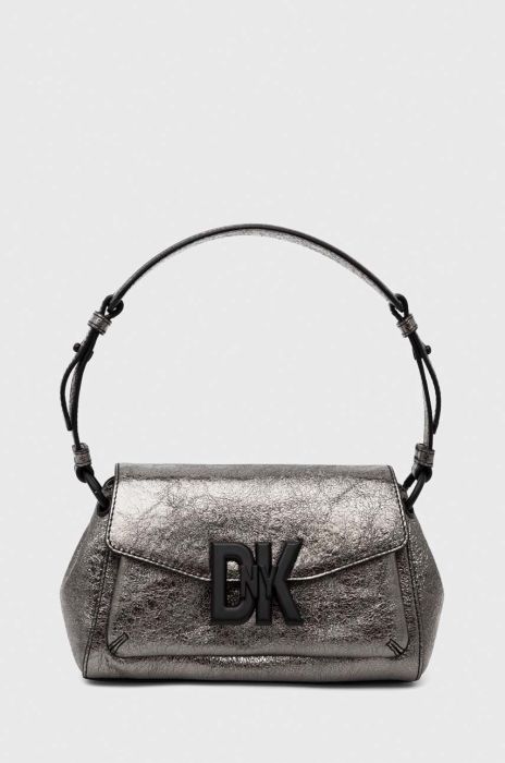 Шкіряна сумочка Dkny колір срібний (3524677)