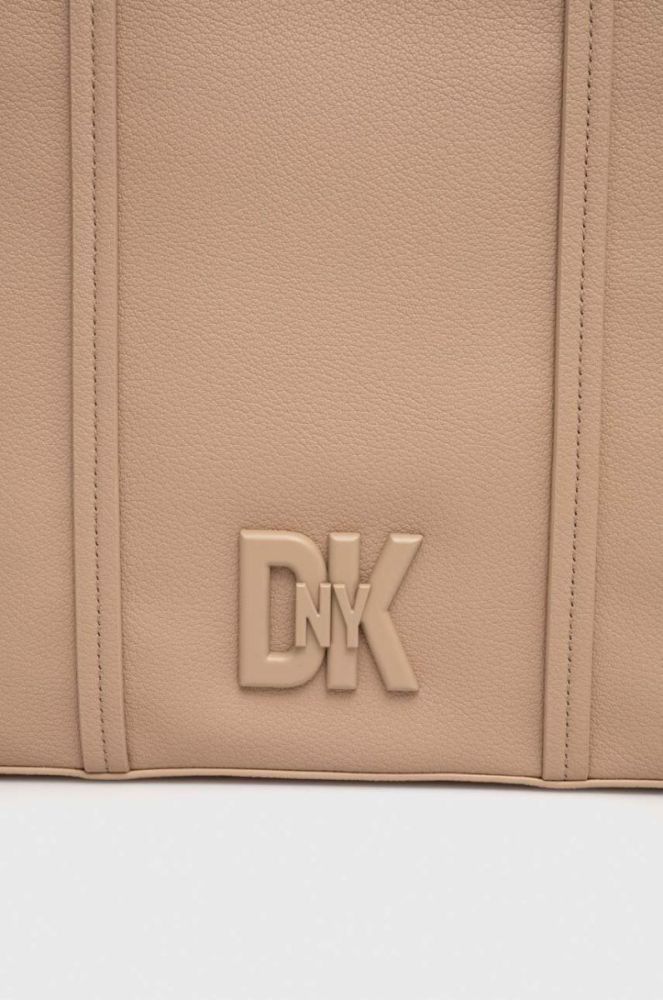 Шкіряна сумочка Dkny колір бежевий (3534809) фото 3