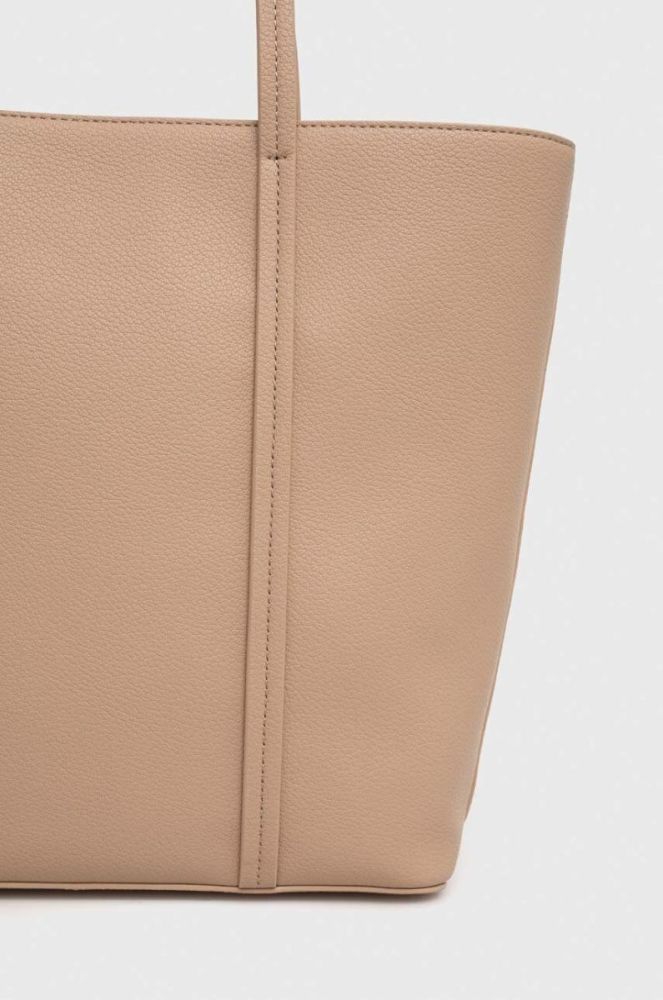 Шкіряна сумочка Dkny колір бежевий (3534809) фото 4