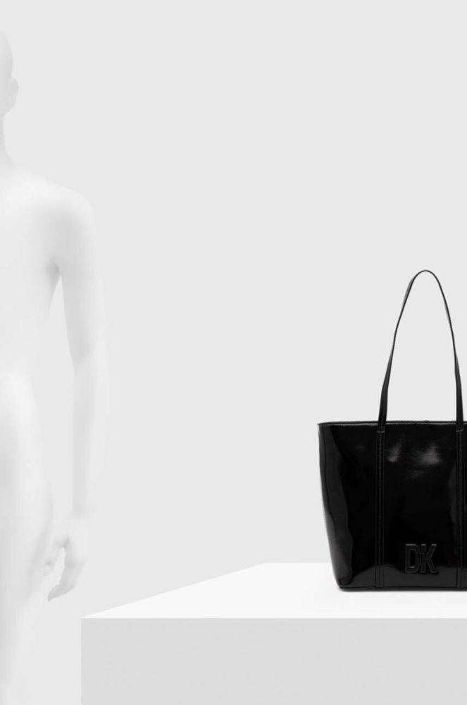 Шкіряна сумочка Dkny колір чорний (3542735) фото 6