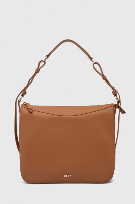Шкіряна сумочка Dkny колір коричневий (3524681) Шкіряна сумочка Dkny колір коричневий (3524681)