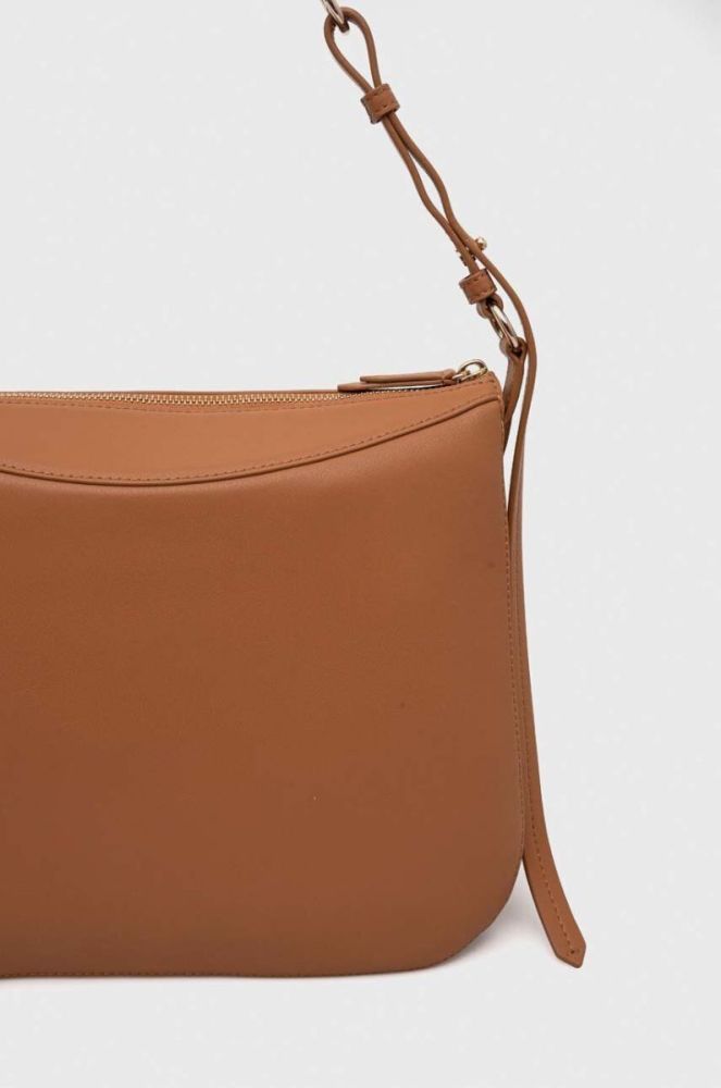 Шкіряна сумочка Dkny колір коричневий (3524681) фото 3