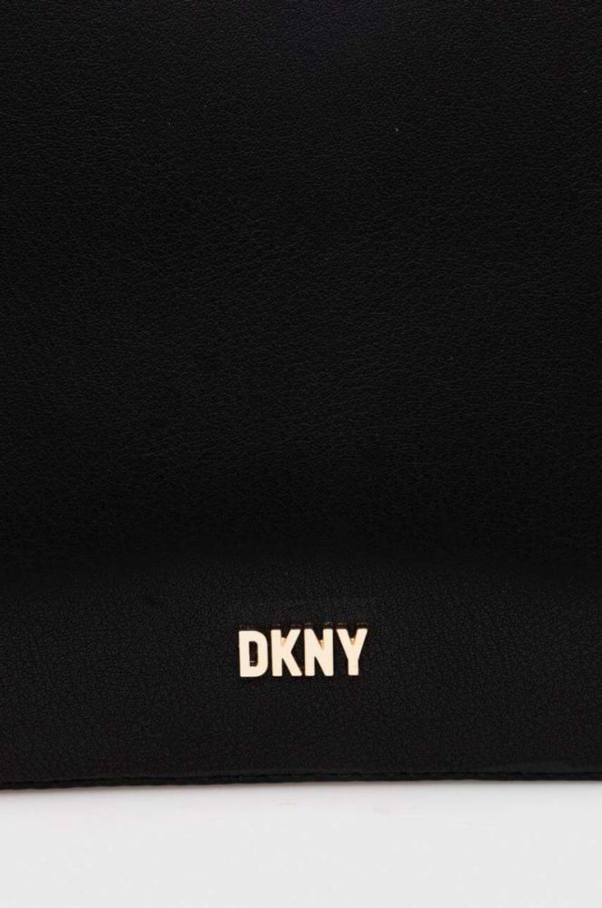 Шкіряна сумочка Dkny колір коричневий (3630620) фото 3