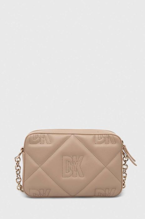 Шкіряна сумочка Dkny колір бежевий (3524688)