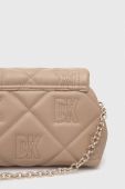 Шкіряна сумочка Dkny колір бежевий (3524690)
