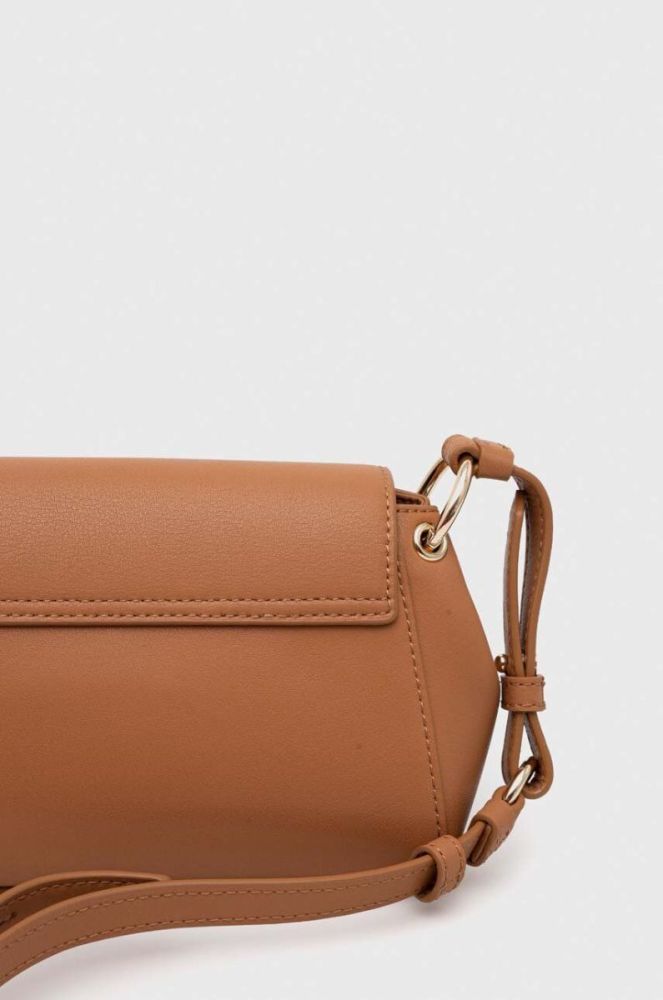 Шкіряна сумочка Dkny колір коричневий (3524691) фото 3