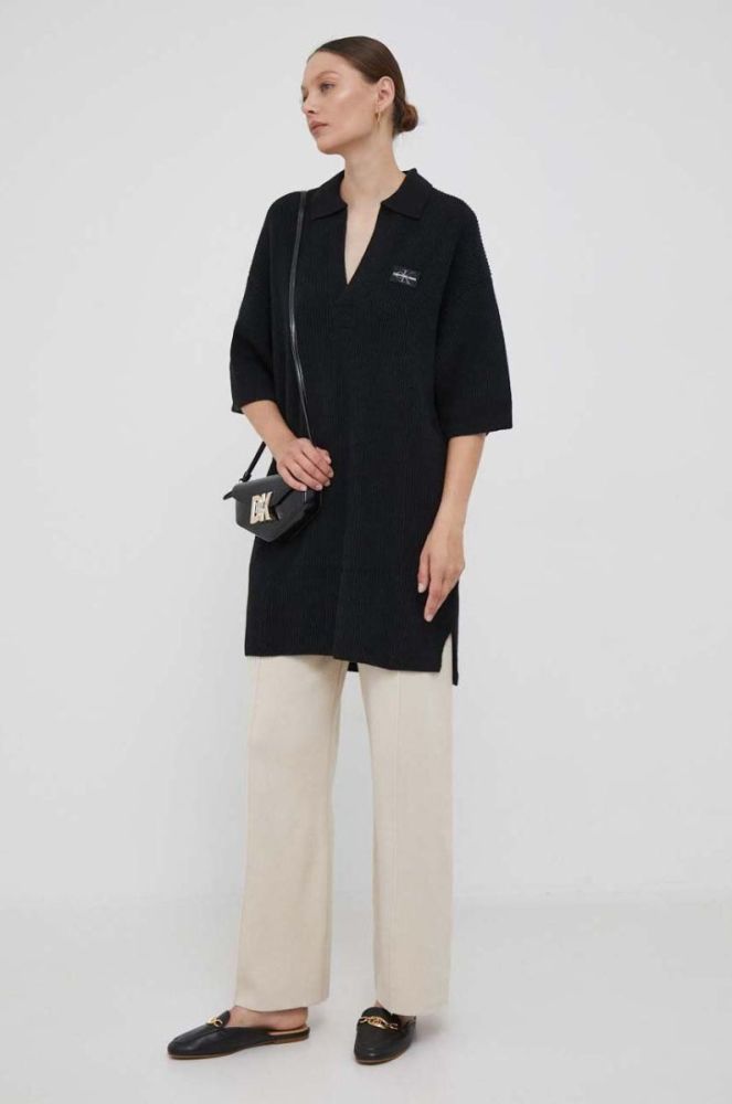 Шкіряна сумка Dkny колір чорний фото 6