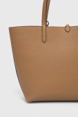 Двостороння сумочка Lauren Ralph Lauren колір бежевий