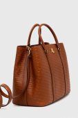 Шкіряна сумочка Lauren Ralph Lauren колір коричневий (3524696)