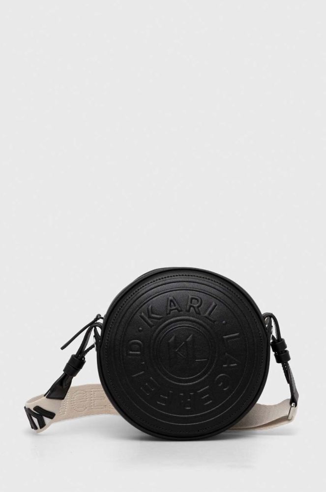 Шкіряна сумочка Karl Lagerfeld колір чорний (3490502)