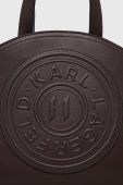 Шкіряна сумочка Karl Lagerfeld колір коричневий (3493825)